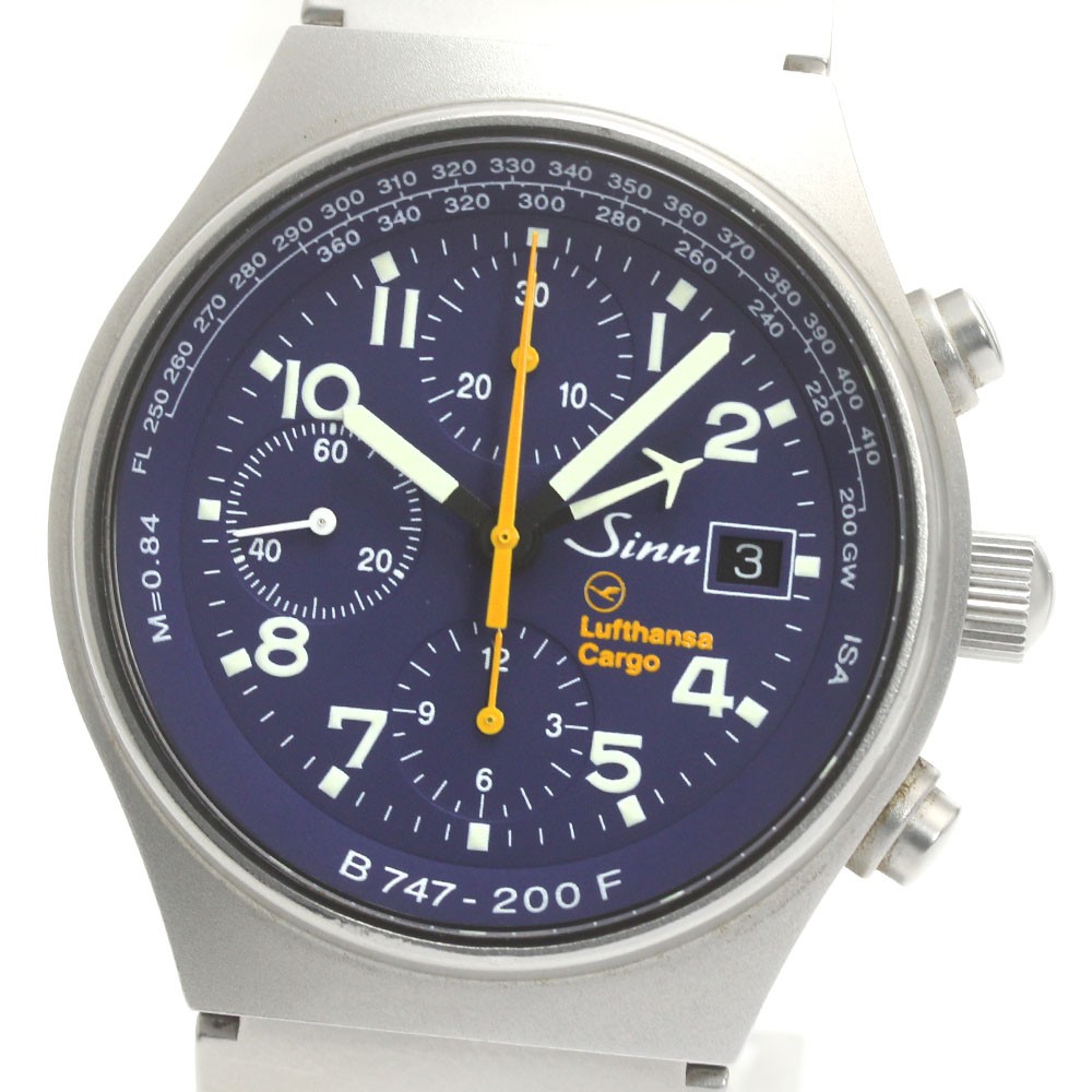 SINN Lufthansa Cargo 144-747 Blue Case Size 41mm Watch #91030 for