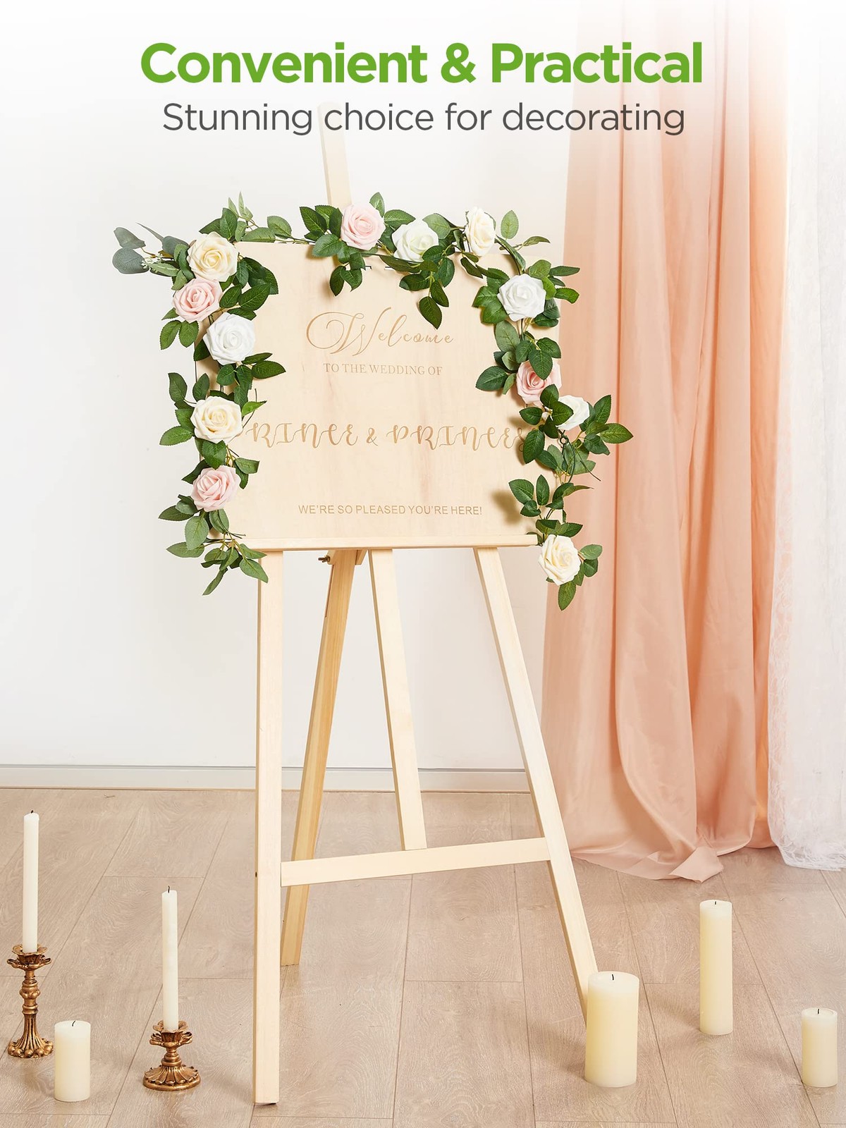 Artificial Flowers, 100 Pcs White Foam Fake Roses Bulk with Stems for Decorat...