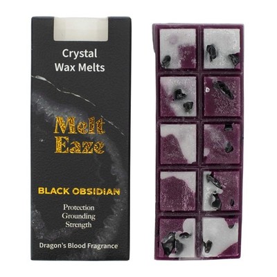 MeltEaze Duftwachs 50g mit Dragon's Blood Duft und Obsidian Chips