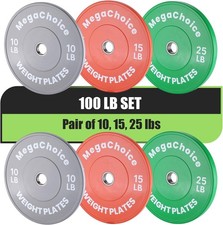 Rubber Bumper Plates Weight Set 10 160lbs Barbell Plates for Deadlifts  Gym Use