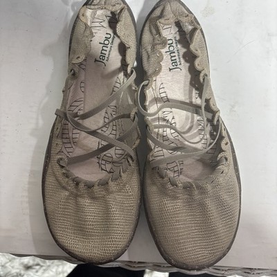 JAMBU Kettle Black/Gold MaryJane BARE-FEET Shoes Sz. 8.