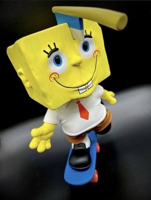 Blockhead Spongebob Squarepants Bob Dob Vinyl Art Figure 9'' Limited Edition