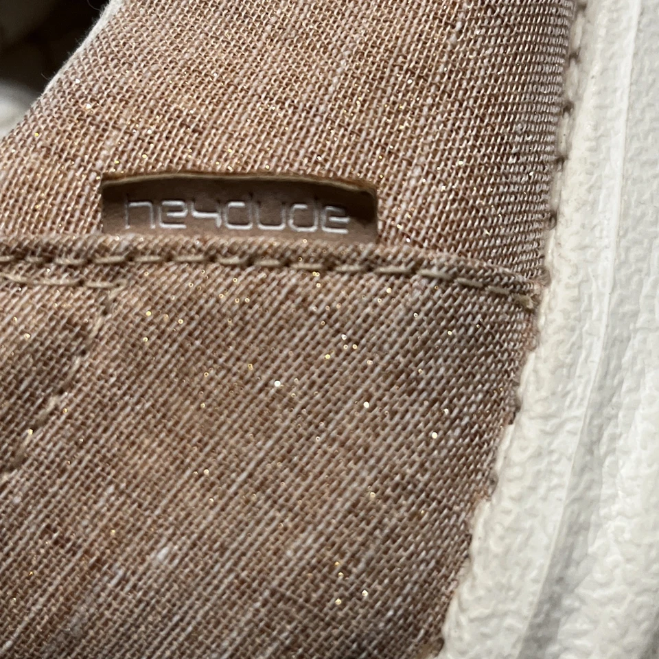 Zapatos Hey Dude Wendy para mujer talla 8 brillantes de lona dorada rosa sin cordones para caminar Foto 4 de 4