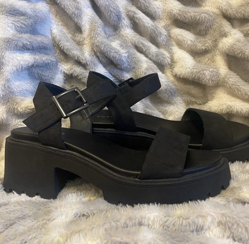 TORRID Black Chunky Sandals Size 10 WW - Image 2 of 4