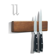 10 Inch Magnetic Knife Holder for Refrigerator - Acacia Wood Knife Strip with...
