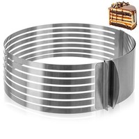 Tortenring Verstellbar Stahl 24-30Cm 7 Schichten Kuchenring Backrahmen