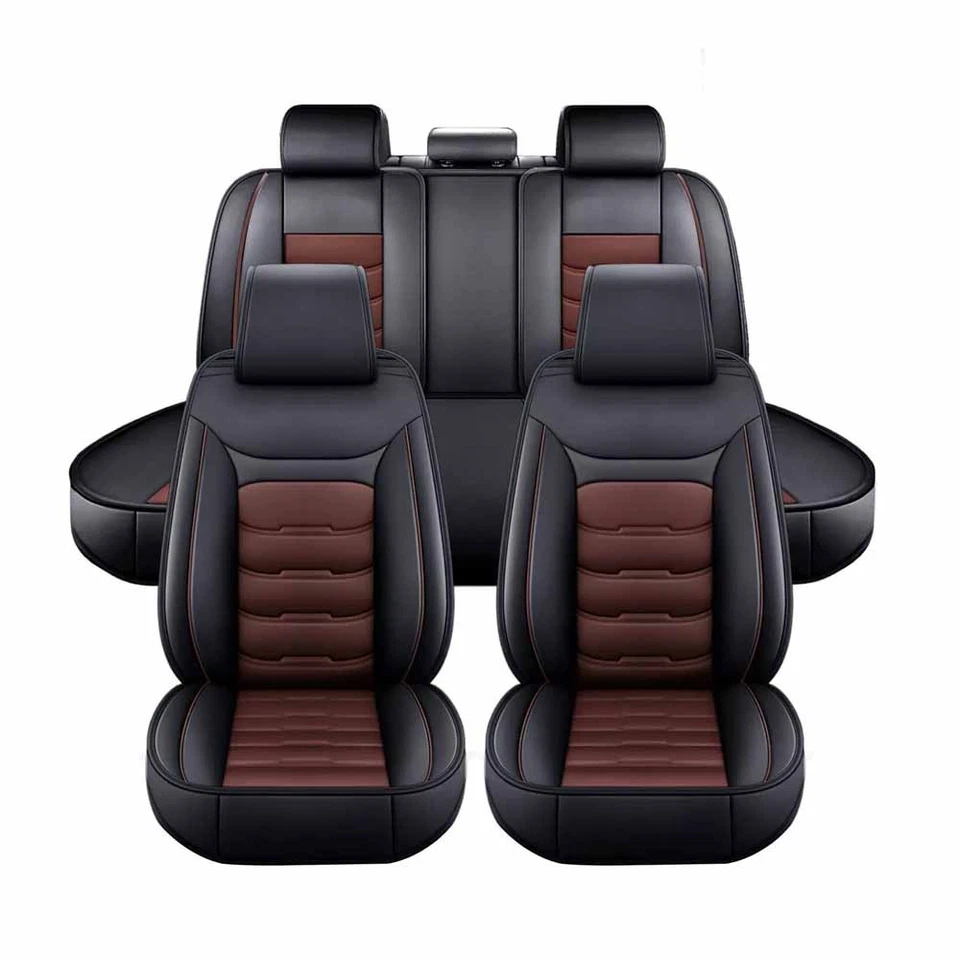 For Ford Mustang Pu Leather 5 Seat Cover Front Rear Full Set Protector Cushion Foto 4 de 4