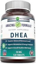 Amazing Formulas DHEA 100 Mg per Serving 120 Tablets Supplement | Non-Gmo | Glut