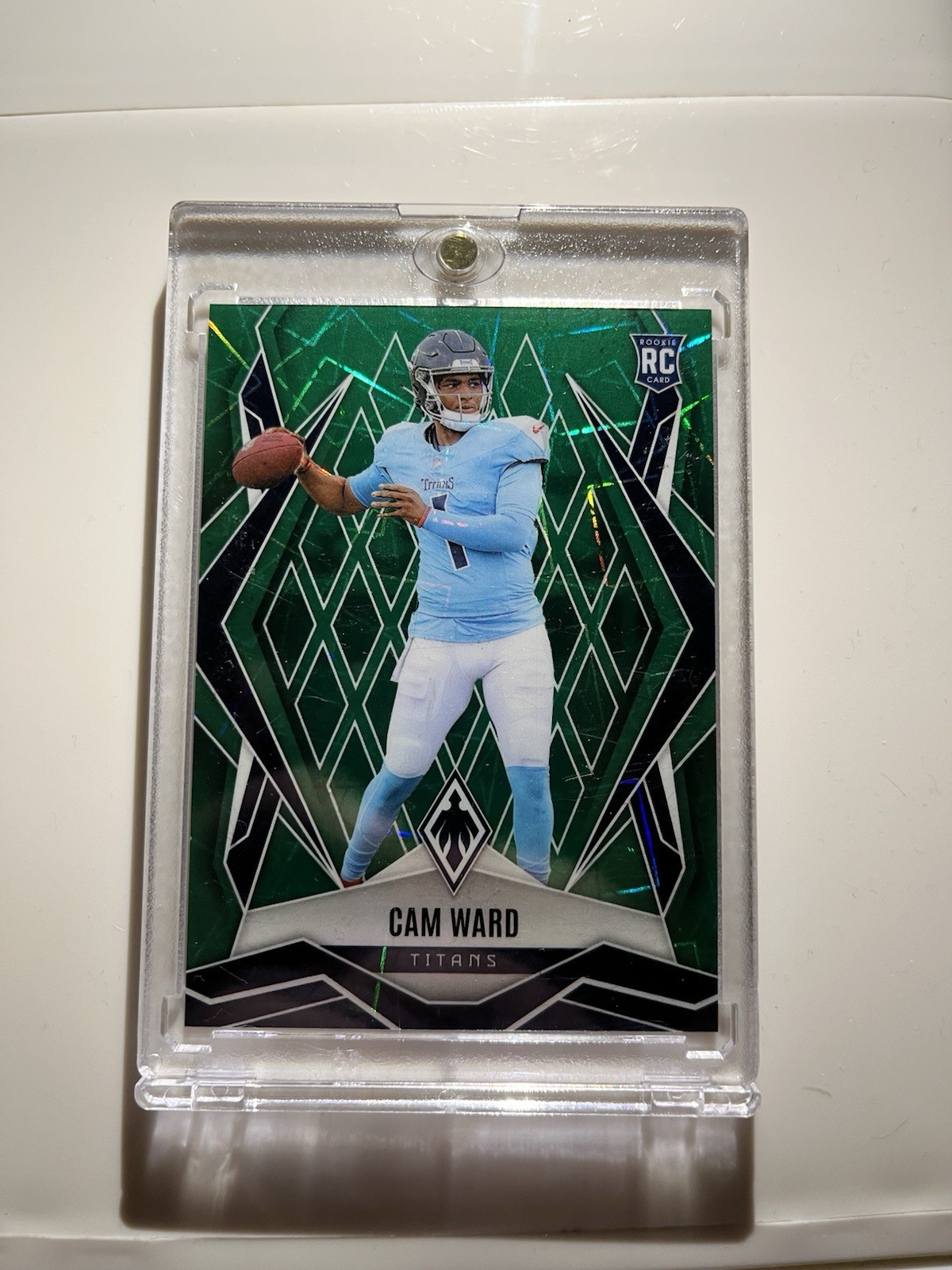 2025 Panini Phoenix - Rookies Cam Ward #194 Green Lazer /49 (RC)