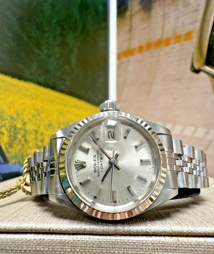 Ladies Rolex Oyster Perpetual Datejust Stainless Steel Silver Dial Watch
