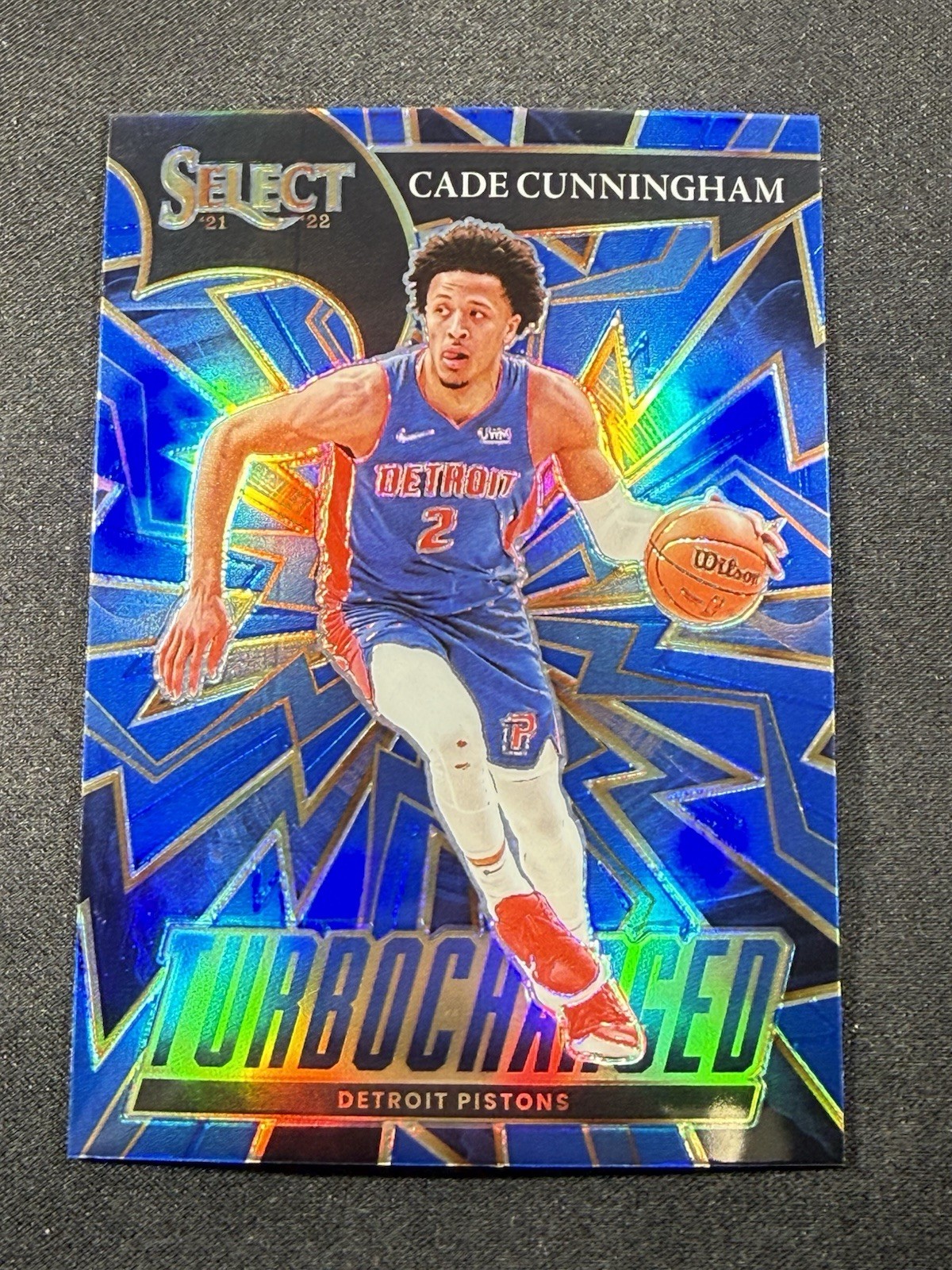 2021-22 Select Cade Cunningham #6 Turbocharged Blue Prizm Rookie