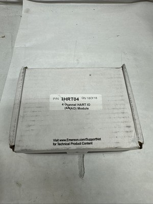 SEALED EMERSON 3HRT04 HART I/O Module 4 Channel 4AI/AO Input Output