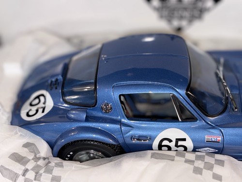 1:18 Exoto Racing Legends 1963 Corvette Grand Sport #65 Blue Coupe Diecast NIB - Picture 2 of 8