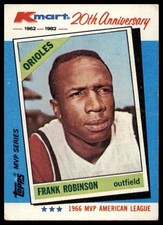 1982 Topps Kmart 20th Anniversary AL & NL MVP's Frank Robinson #9 Orioles