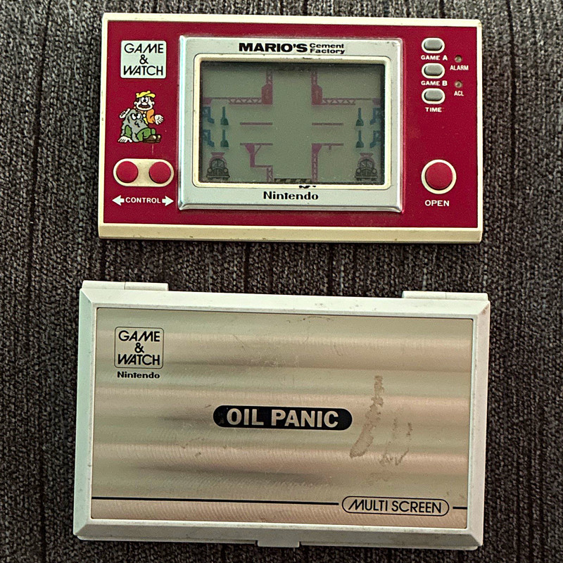 Nintendo Game&Watch Mario's Cement Factory 1980 Handheld LOT Oil Panic