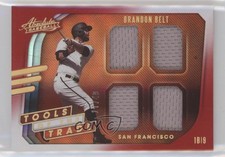 2021 Absolute Tools of the Trade 4 Swatch Spectrum Red 17/49 Brandon Belt 0wn9