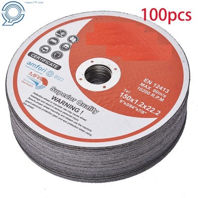 Metal & Stainless Steel Cutting Discs 6'' x 0.045'' x 7/8'' Cut-off Wheel 100 Pack