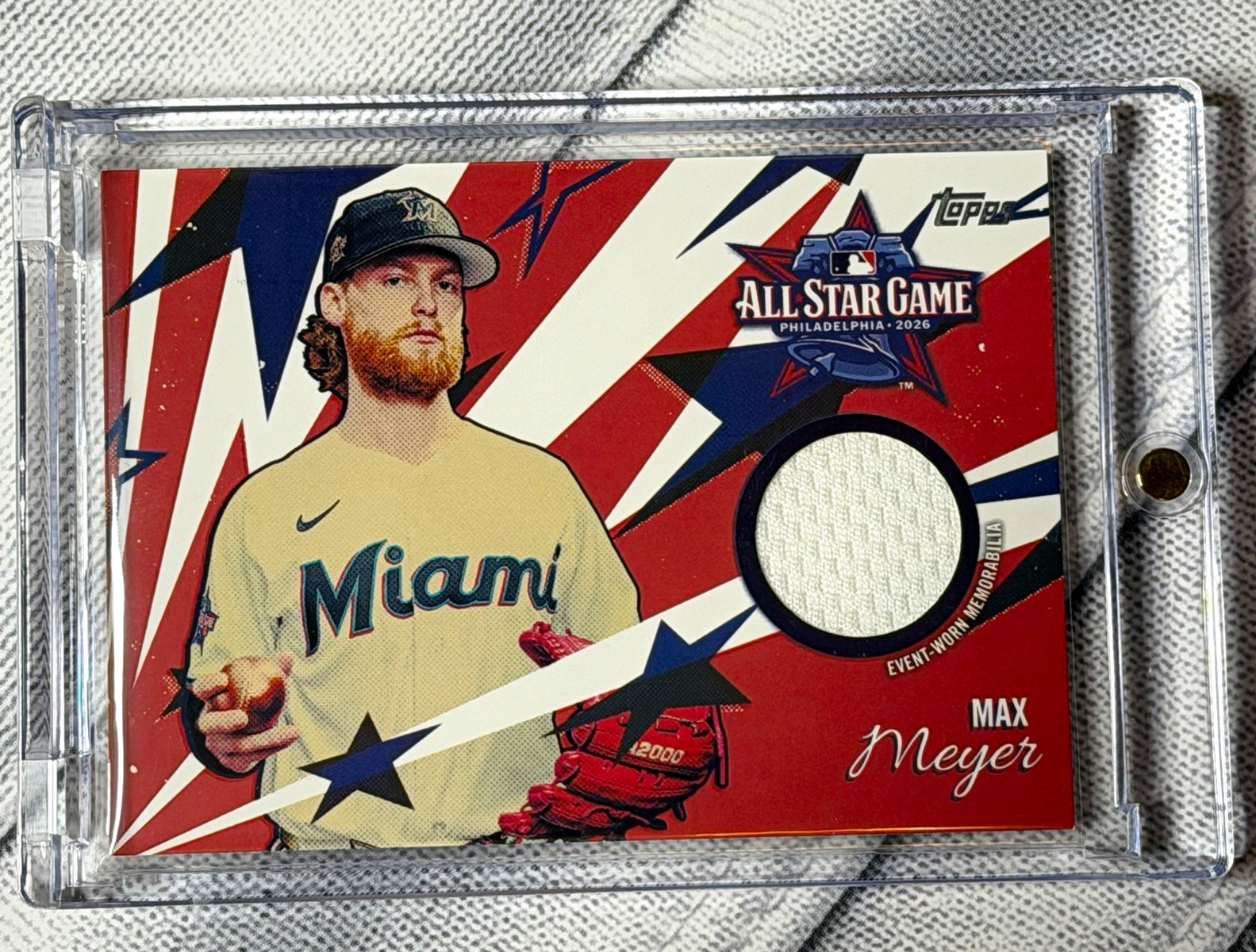 Topps 2026 Max Meyer Miami Marlins All-Star Stitches Relic AS-MME