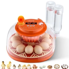 VEVOR 12 Egg Incubator Auto Turning Egg Candler Temperature & Humidity Control