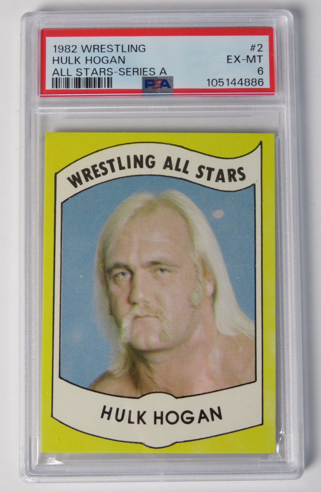 HULK HOGAN 1982 Wrestling All Stars Series A Rookie Card # 2 EX-MT PSA 6