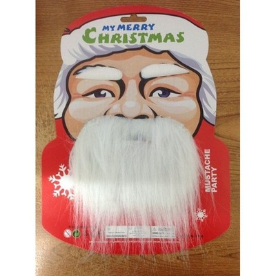 Weihnachten Santa Bart Erwachsene Xmas Augenbrauen Schnurrbart Kostüm Set