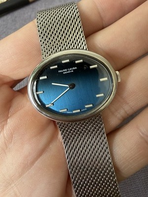 Favre Leuba Vintage Dress Watch Integrated Bracelet all original 