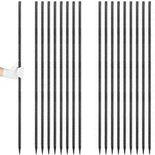 Rebar Stakes 36 inches 16-Pack Concrete Form Stakes Straight 3/8" Diameter Re...