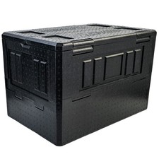 Warmhaltebox Kühl Thermo Isolierbox faltbar Schwarz 62L 600x405x400mm