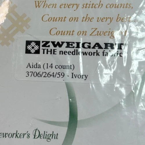 14 Count Zweigart Aida Ivory  THE Needlework Fabric - Image 2 of 4