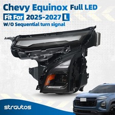 For 2025-2027 Chevy Equinox Full LED Headlight w/o Sequential Turn Signal Left