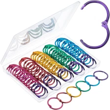 - Loose Leaf Binder Rings, 72 Pack, Assorted Colors, 1 Inch, Metal, Small
