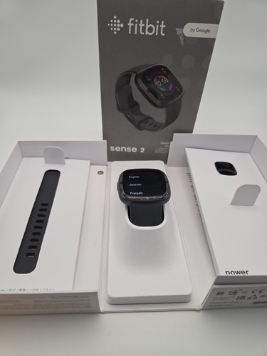 Fitbit Sense 2 Smartwatch - Graphit Aluminium Shadow Grey Band - Originalverpackt - C-Ware