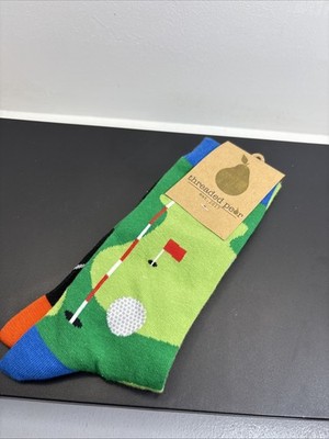 New men's Threaded Pe r  Golf Socks cotton blend Size Large. NWT