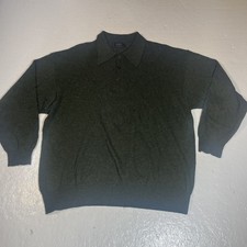 Raffi Linea Uomo Men's Pullover Sweater Wool Green Sz Large Made In Italy