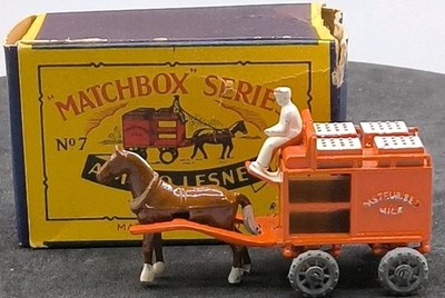 ミニカー MATCHBOX No.7 Horse Drawn Milk Float Vintage Matchbox Moko Lesney No. 7 Horse Drawn Milk Float GMW with