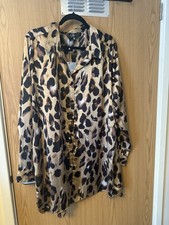 Missguided shirt/dress leopard print size 22 With Tags