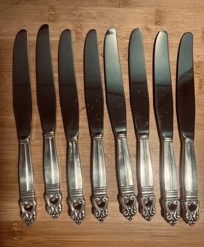 Price For 1 International ROYAL DANISH STERLING Silver Handle 9” DINNER KNIFE