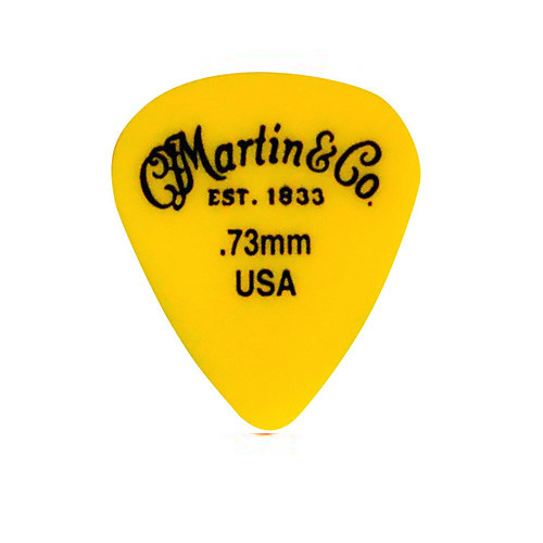 MARTIN GUITARS Pick, Standard  Delrin, .73mm, Yellow (72er Pack)