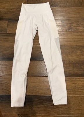 Aerie Chill Play Move Leggings High Rise Ankle S White Regular Women