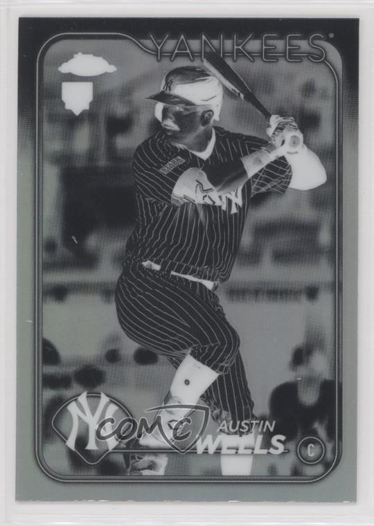 2024 Topps Chrome Negative Refractor Austin Wells #281 Rookie RC 1k9t