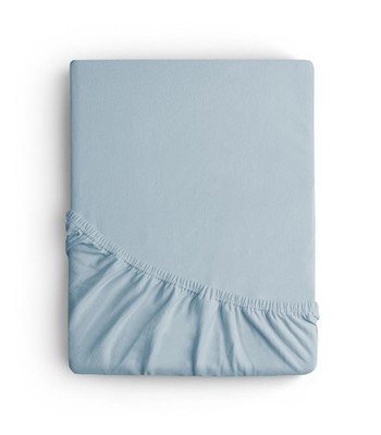 Janine Jersey Spannbettlaken Spannbetttuch Baumwolle hellblau 200 x 200 cm