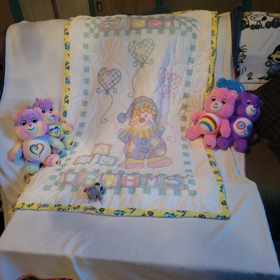 Edredón de bebé payaso punto de cruz casero Foto 2 de 4