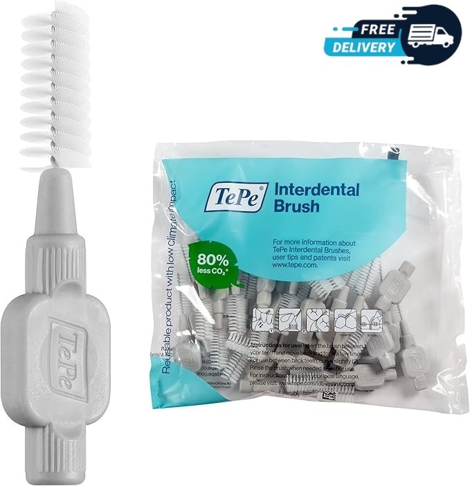 TePe Original Interdental Brushes - Grey 1.3mm (Pack of 25) – Gentle Cleaning