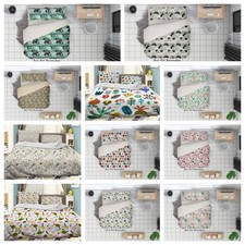 3D Cartoon Tropical Leaves Floral Pattern Quilt Cover Duvet Cover Comforter set