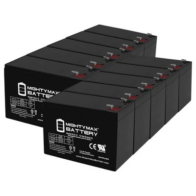 Mighty Max 12V 9Ah SLA Battery for Tycon Power UPS-DC1212-9 - 10 Pack