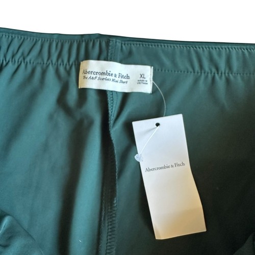 ABERCROMBIE & FITCH Green Satin Scarlett Mini Skort Women's Size XL NWT Glam - Picture 5 of 11