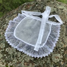 Women White Sheer Apron Lace Ruffles Gifts, Wedding, Kitchen