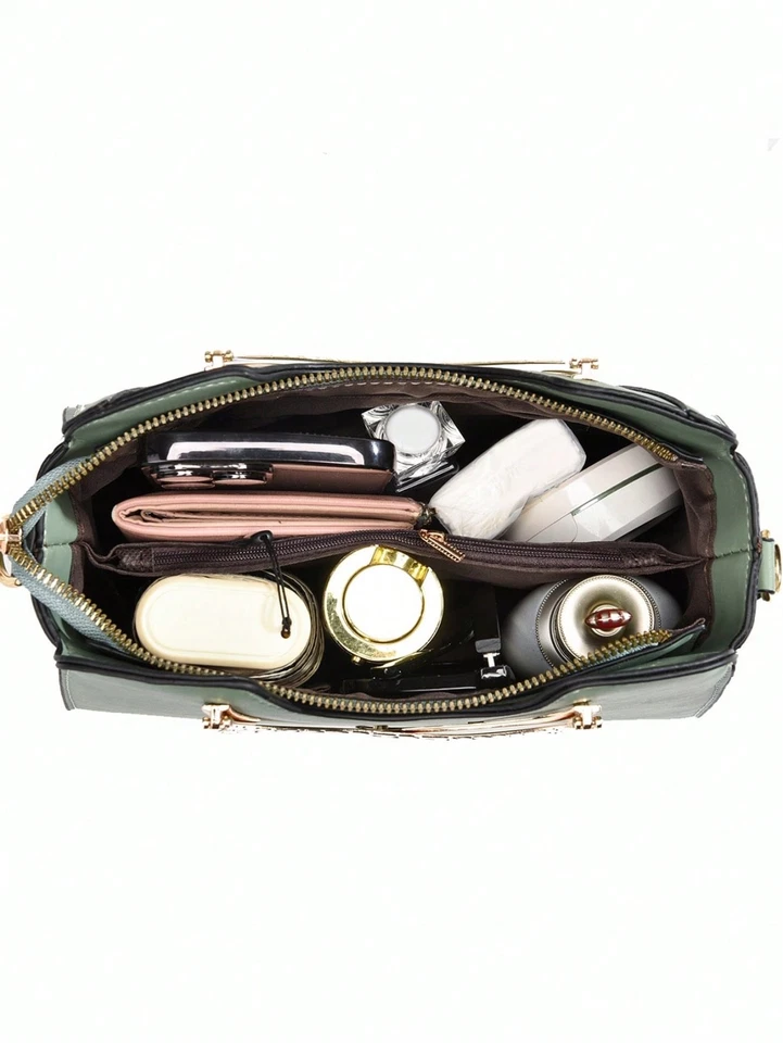 Lightweight Business Casual Zipper Shoulder Bag Women Large Capacity Tote Handba - Image 4 of 4