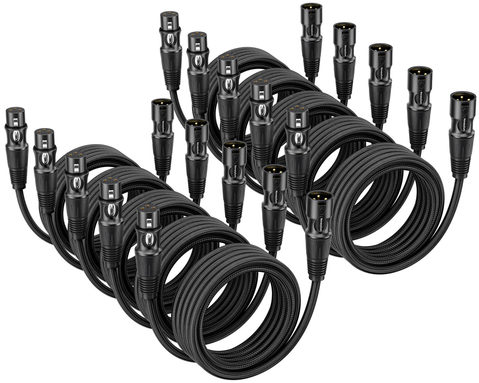 10 PCS 6 FT XLR Cable Premium Balanced Microphone Mic Audio Cord Line