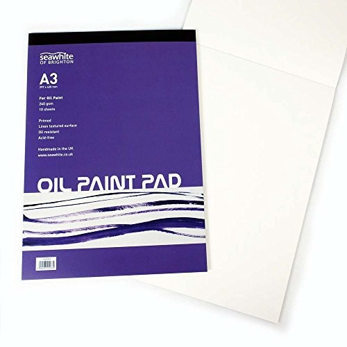 Seawhite - 10 Sheets Linen Textured Surface - A3 - Oil Painting Pad - 240 GSM 